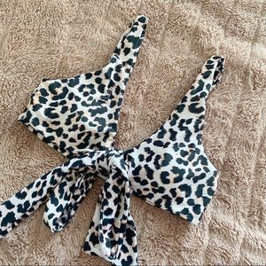 Leopard From Tie Bikini Top